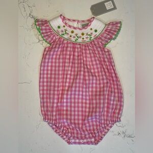 Lil Cactus Smocked Floral Bubble